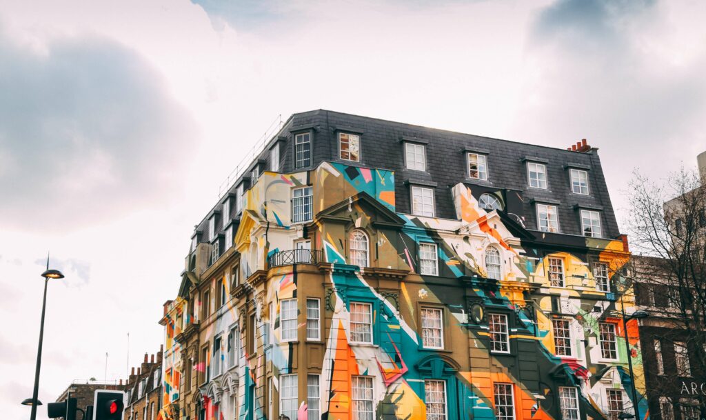 Shoreditch London building mural